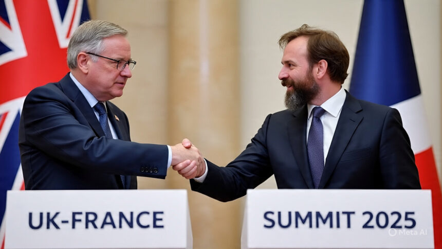 Starmer and Macron addressing a joint press conference on diplomatic cooperation and rising populism