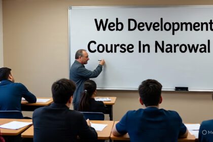 Students learning HTML, CSS, JavaScript, and WordPress in a Web Development Course in Narowal