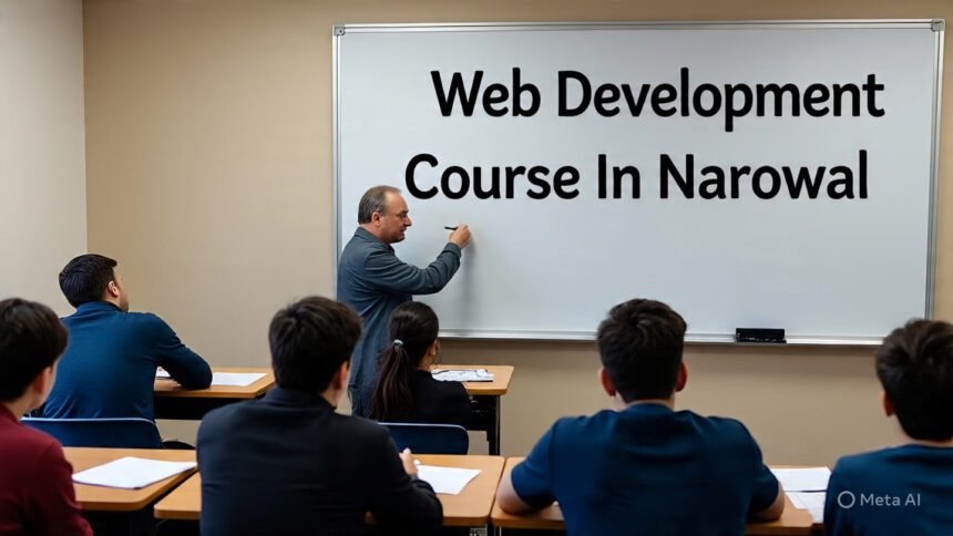 Students learning HTML, CSS, JavaScript, and WordPress in a Web Development Course in Narowal